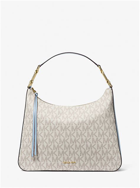 michael kors hobo tasche|Laney Large Signature Logo Hobo Shoulder Bag .